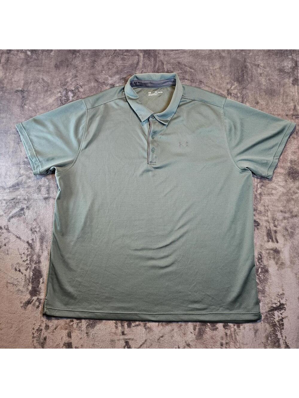 Under Armour Mens 4XL Green Loose Fit Polo